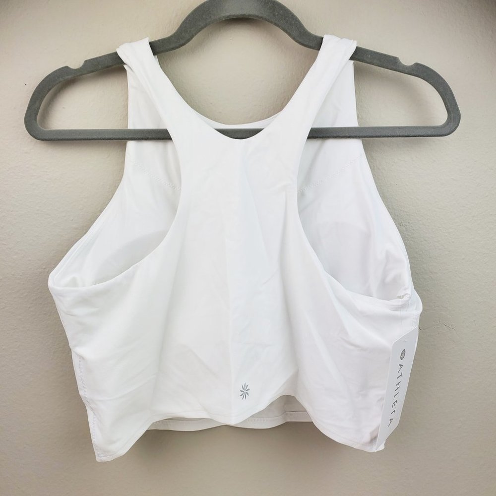 NWT Athleta White Conscious Crop Sports Bra - Picture 5 of 7